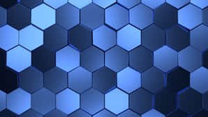 Blue Hexagonal Pattern Wallpaper