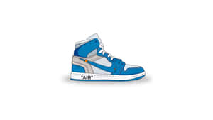 Blue High Top Sneaker Illustration Wallpaper