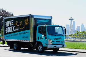 Blue Hive Boxx Truck Wallpaper