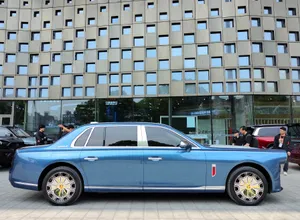 Blue Hongqi L5 Luxury Sedan Exterior Wallpaper