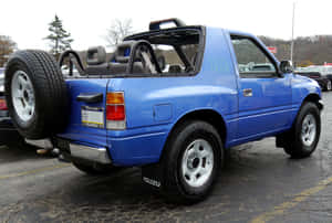 Blue Isuzu Amigo Rear Side View Wallpaper