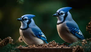 Blue Jays Feastingon Peanuts.jpg Wallpaper