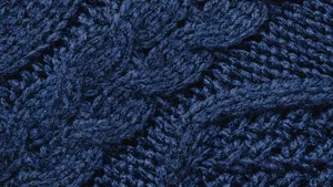 Blue Knitted Cable Pattern Wallpaper