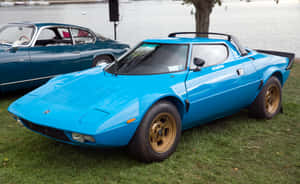 Blue Lancia Stratos Classic Car Wallpaper