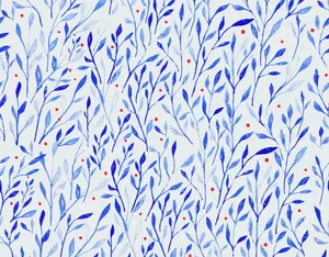 Blue Leaf Pattern Background Wallpaper