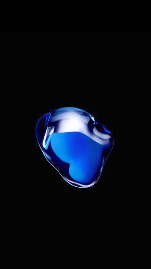 Blue Liquid Metal Iphone Live Wallpaper