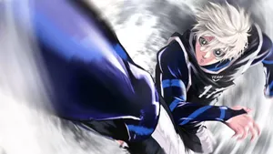 Blue Lock Anime Action Shot Wallpaper