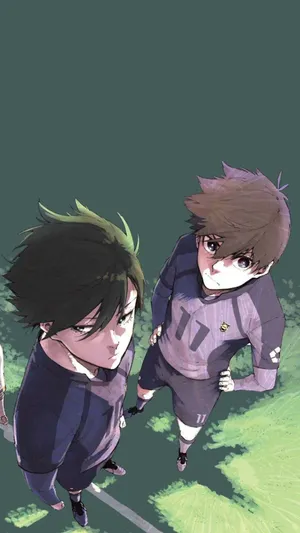 Blue Lock Anime Characters Standing Together Wallpaper