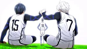 Blue Lock Anime Fist Bump Wallpaper