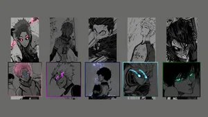 Blue Lock Character Collage Wallpaper