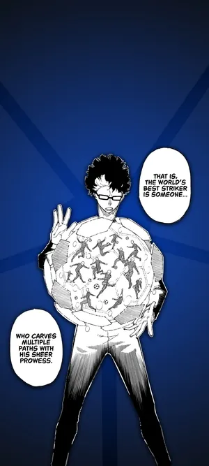 Blue Lock_ Character_ Posing_ With_ Soccer Ball_ Shirt Wallpaper