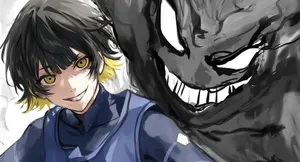 Blue Lock Characterand Shadow Beast Wallpaper