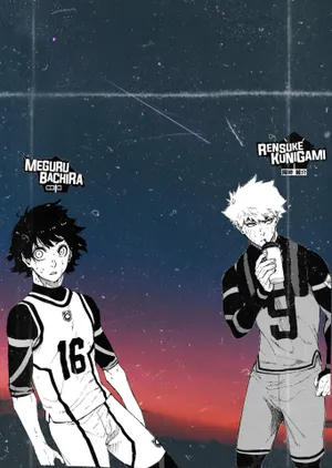 Blue Lock Manga Bachiraand Kunigami Wallpaper