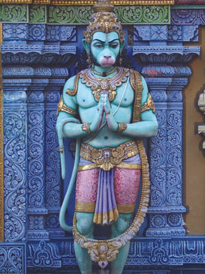 Blue Lord Hanuman 3d Wallpaper