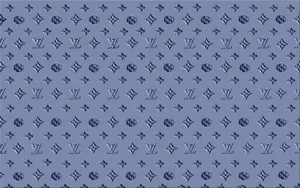 Blue Louis Vuitton Monogram Desktop Wallpaper