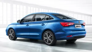 Blue M G5 Sedan Profile View Wallpaper