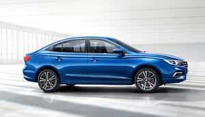Blue M G5 Sedan Profile View Wallpaper