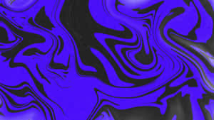 Blue Marbleized Abstract Art Wallpaper