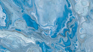 Blue Marbleized Texture Wallpaper