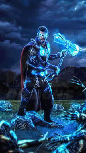 Blue Marvel Stands Triumphant. Wallpaper