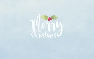 Blue Merry Christmas Desktop Wallpaper