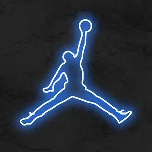 Blue Michael Jordan Led Wallpaper