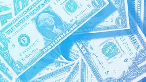 Blue Money Aesthetic Wallpaper