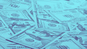 Blue Money Aesthetic Wallpaper