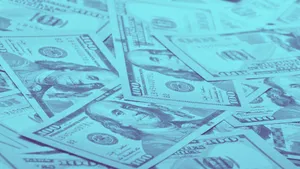 Blue Money Aesthetic Wallpaper