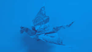 Blue Money Aesthetic Art Wallpaper