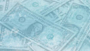 Blue Money Aesthetic Background Wallpaper