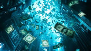 Blue Money Aesthetic Wallpaper