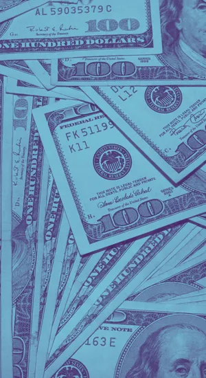 Blue Money Aesthetic Focus Wallpaper