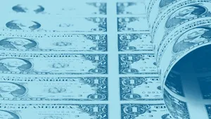 Blue Money Aesthetic Wallpaper