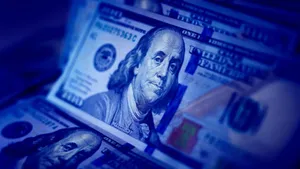 Blue Money Aesthetic Wallpaper