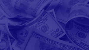 Blue Money Aesthetic Vibes Wallpaper