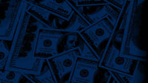 Blue Money Aesthetic Vibes Wallpaper