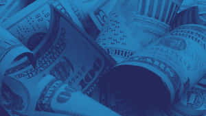Blue Money Aesthetic Vibes Wallpaper