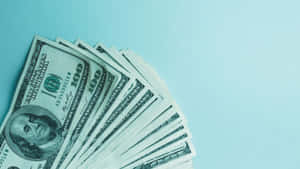 Blue Money Aesthetic Visual Wallpaper