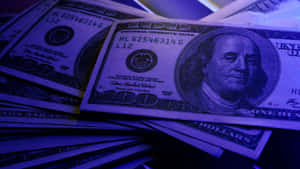 Blue Money Aesthetic Wallpaper