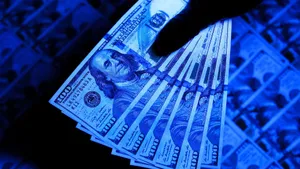 Blue Money Aesthetic Wallpaper