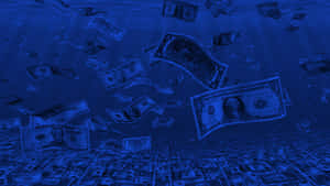 Blue Money Flow Wallpaper