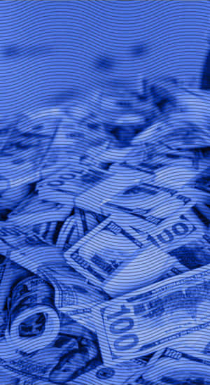Blue Money Pile Wallpaper