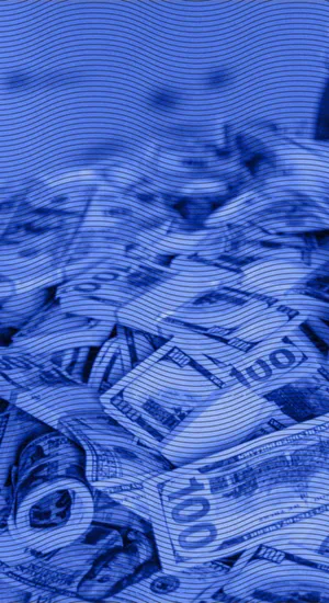 Blue Money Pile Wallpaper