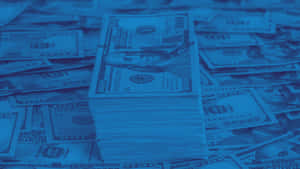 Blue Money Stacks Wallpaper
