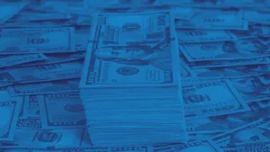Blue Money Stacks Wallpaper