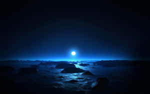 Blue Moonlight Over Alien Landscape.jpg Wallpaper