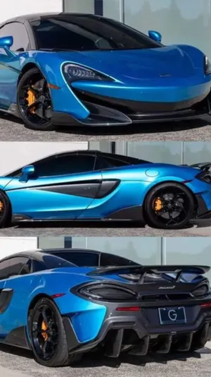 Blue Neon Lamborghini Multiple Angles Wallpaper