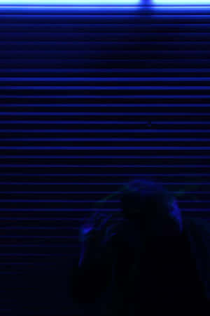 Blue Neon Lines Aesthetic Wallpaper
