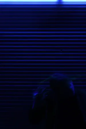 Blue Neon Lines Aesthetic Wallpaper